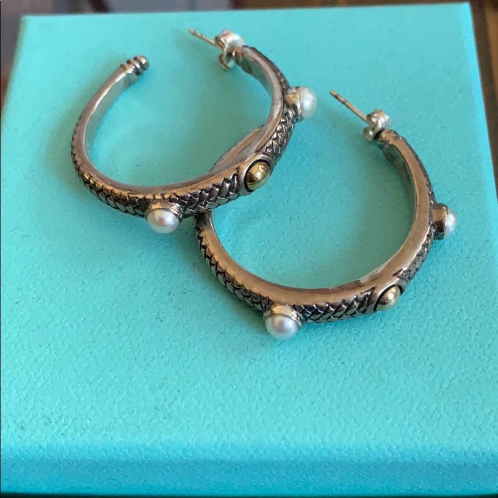 Beautiful earrings in sterling silver and gold